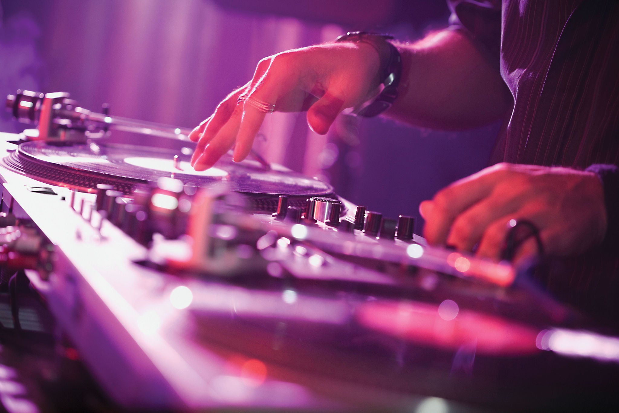 DJ playing
