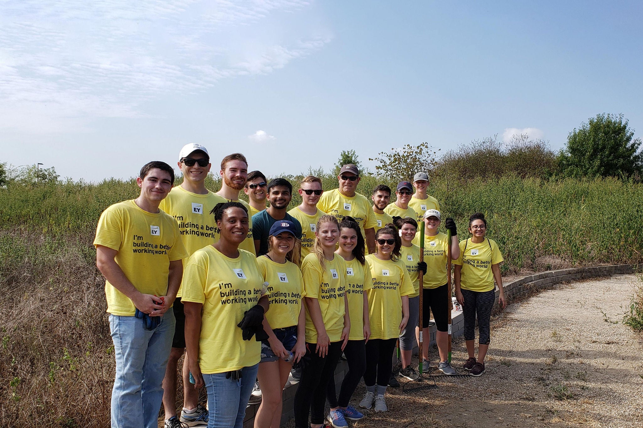 EY employees working on connect day in Dallas Texas