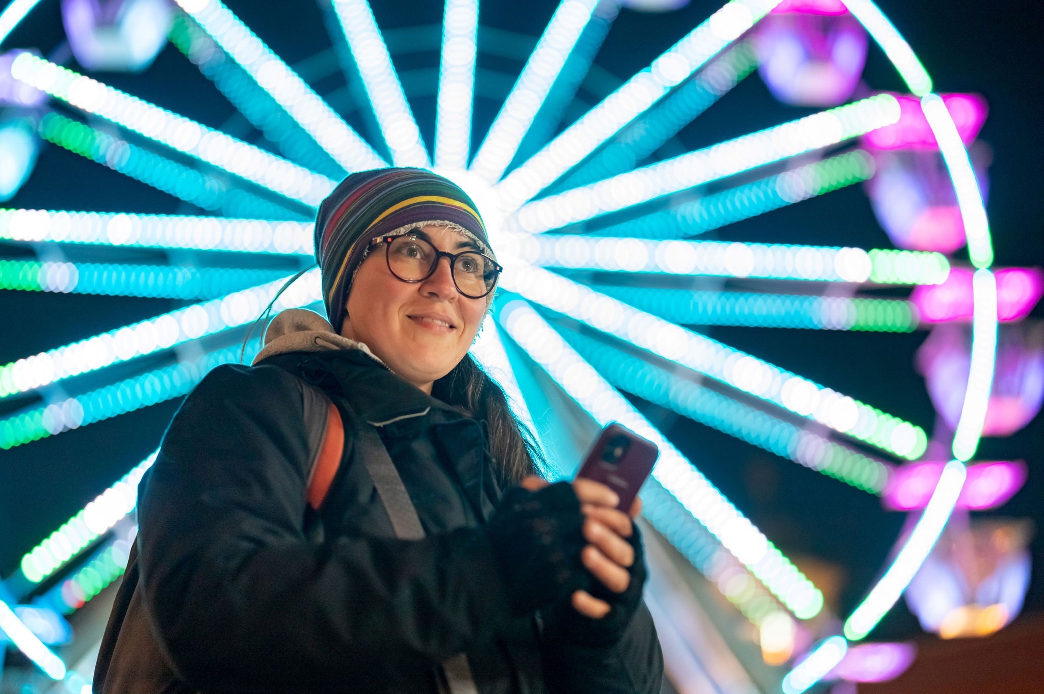 person using smart phone