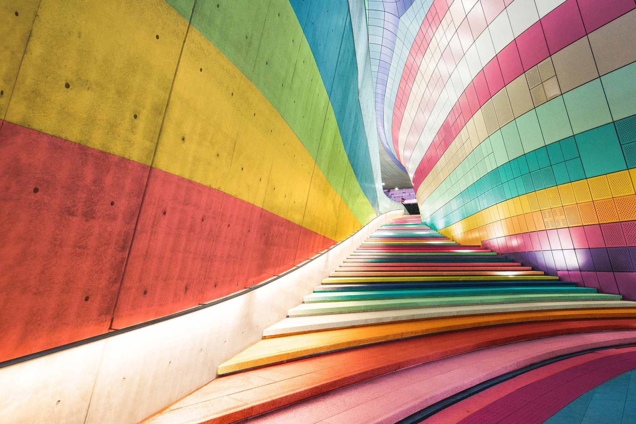 multi color stairs