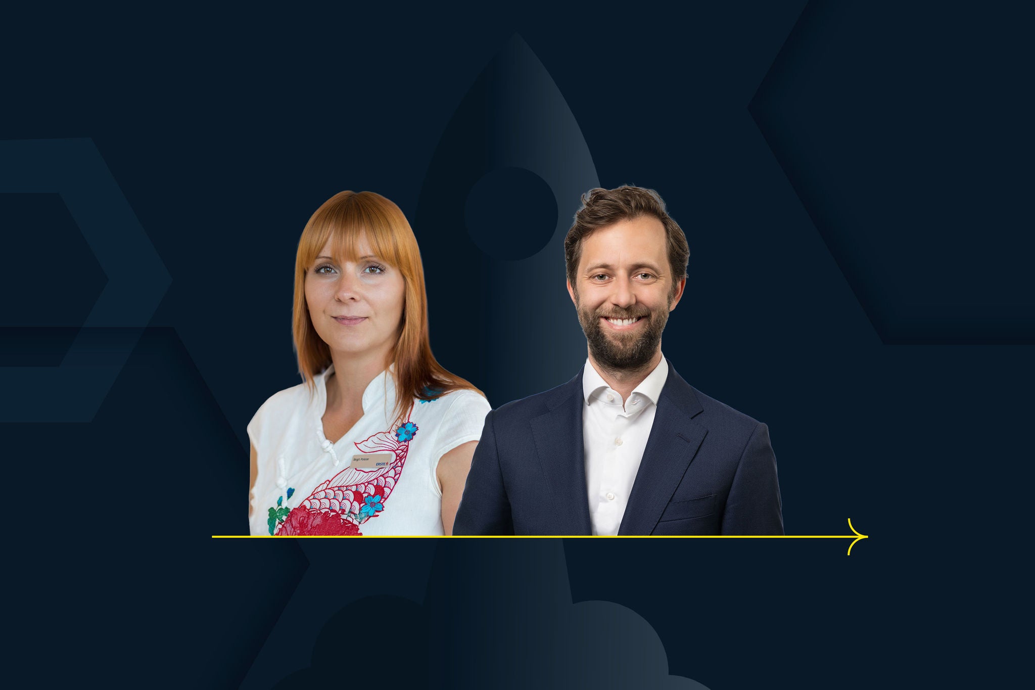 Personen vor dunklem Hintergrund