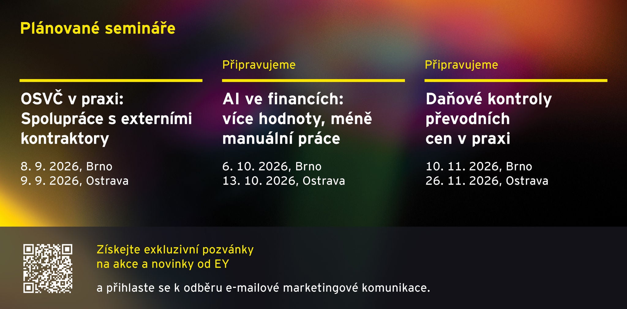 nadcházející webináře