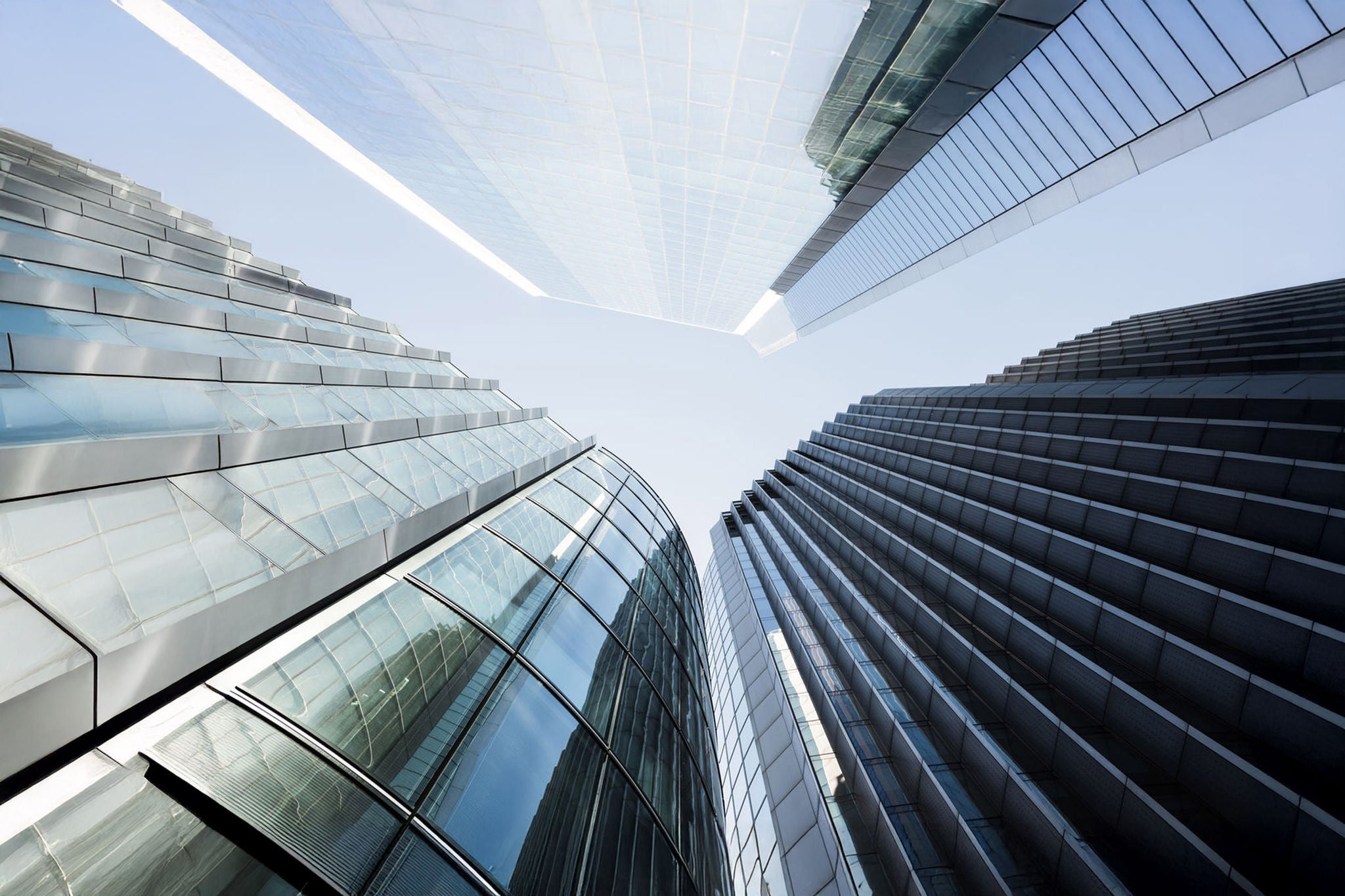 Modern office buildings.