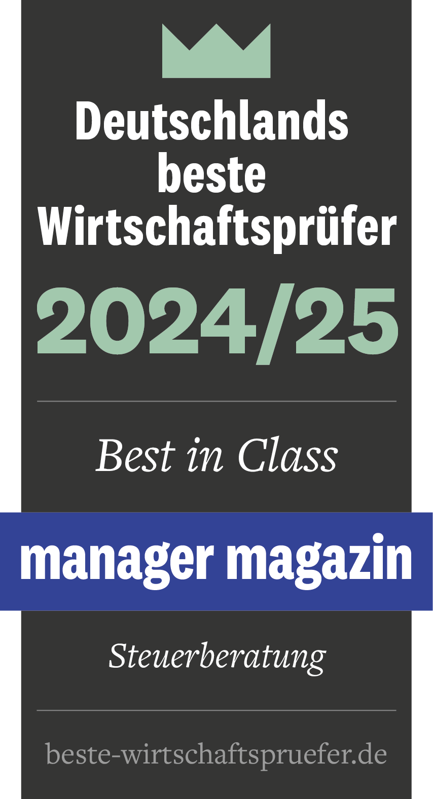 Bild der Manager Magazin-Seite für "Best in Class Steuerberatung"