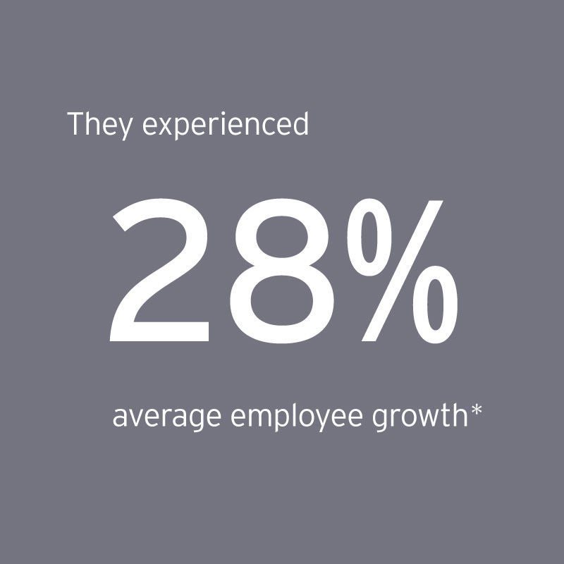 They experienced 28% average employee growth