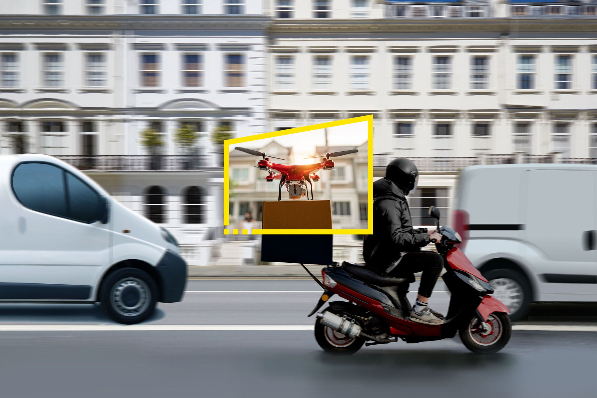 Reframe your future scooter drone city static no zoom article