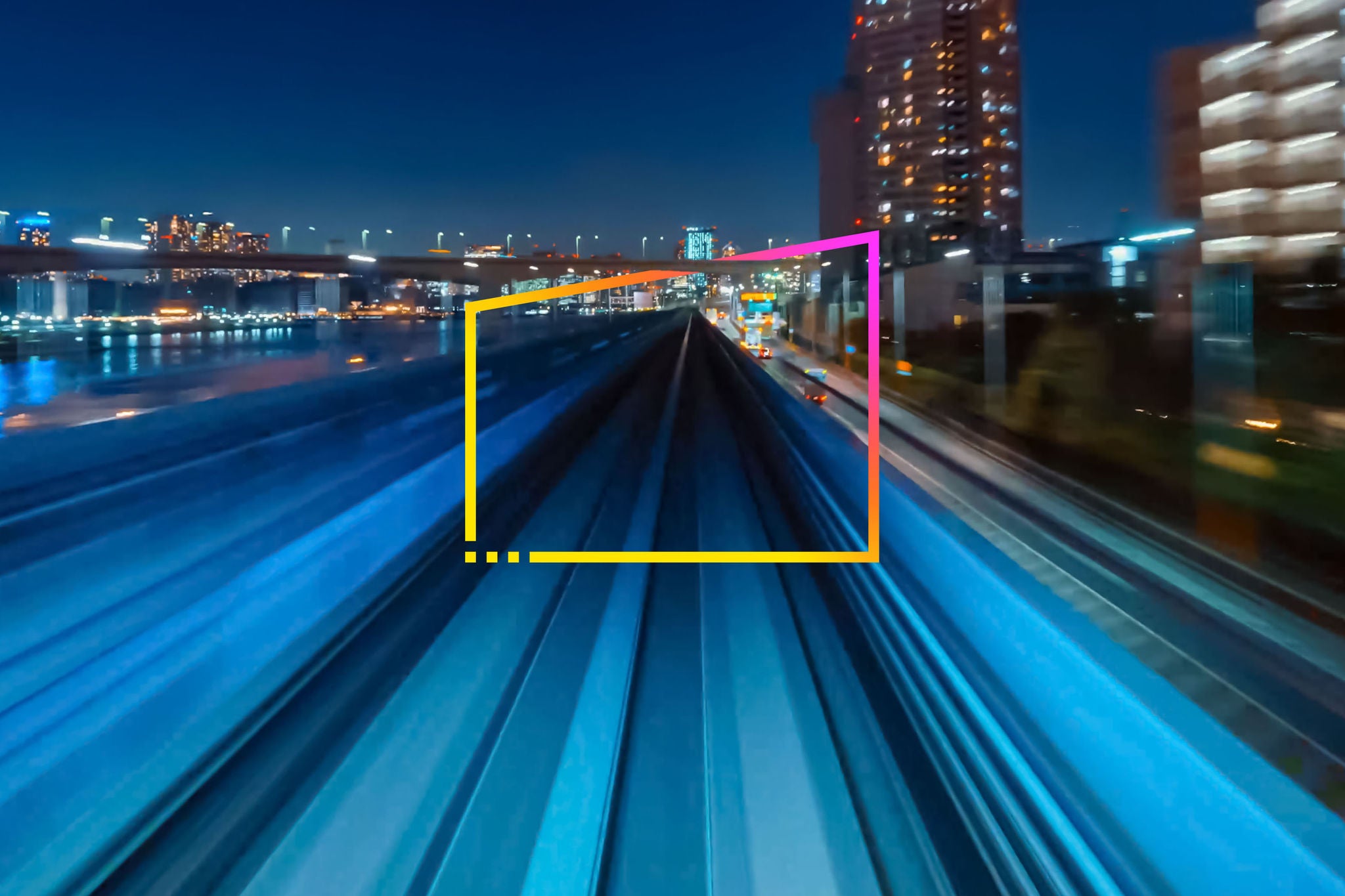 東京自動化列車的縮時快進影片