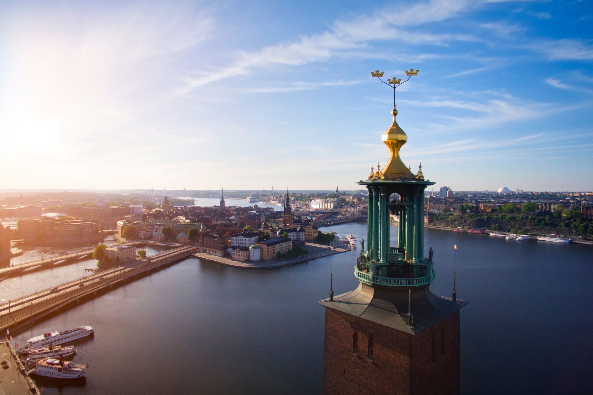 Landskapsbild över Stockholm, Sverige