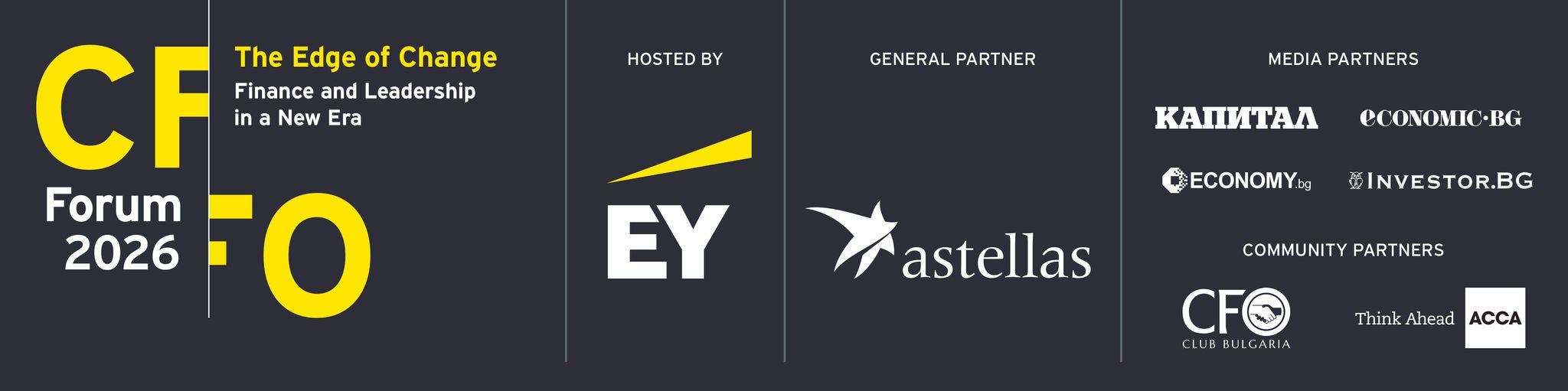 EY CFO Forum 2026 Logo and Media partners logo