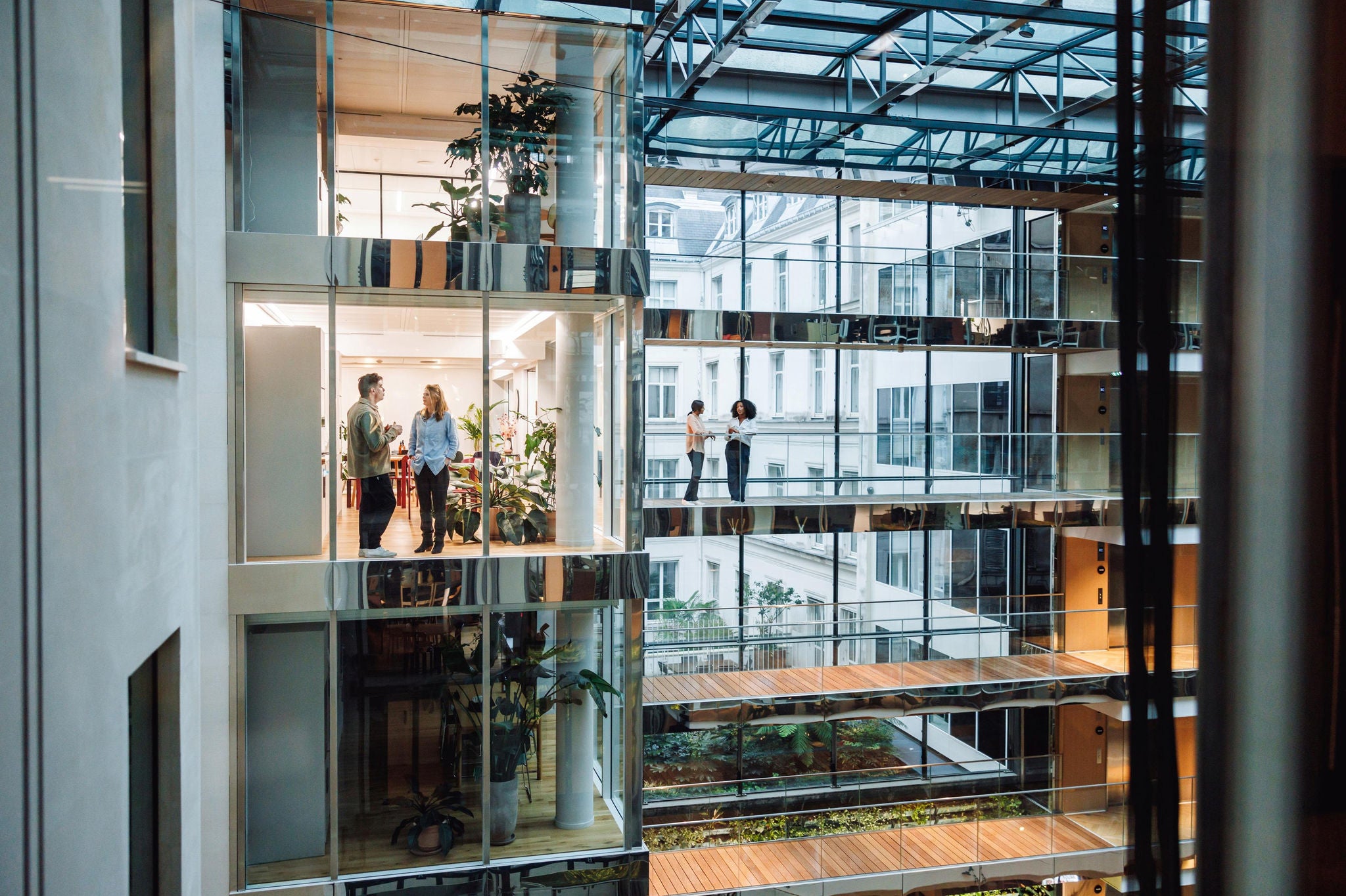Modern office collaboration space