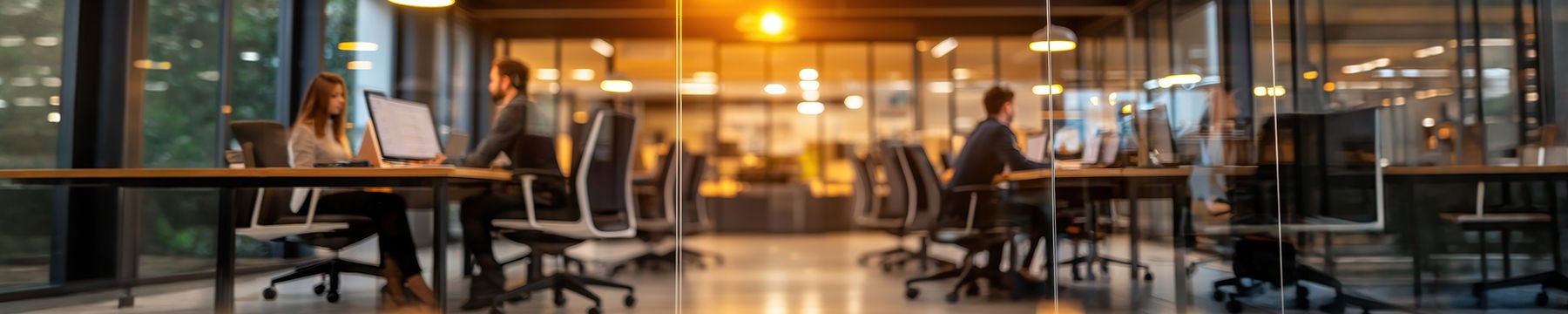 Junge Menschen arbeiten am PC im Open Office