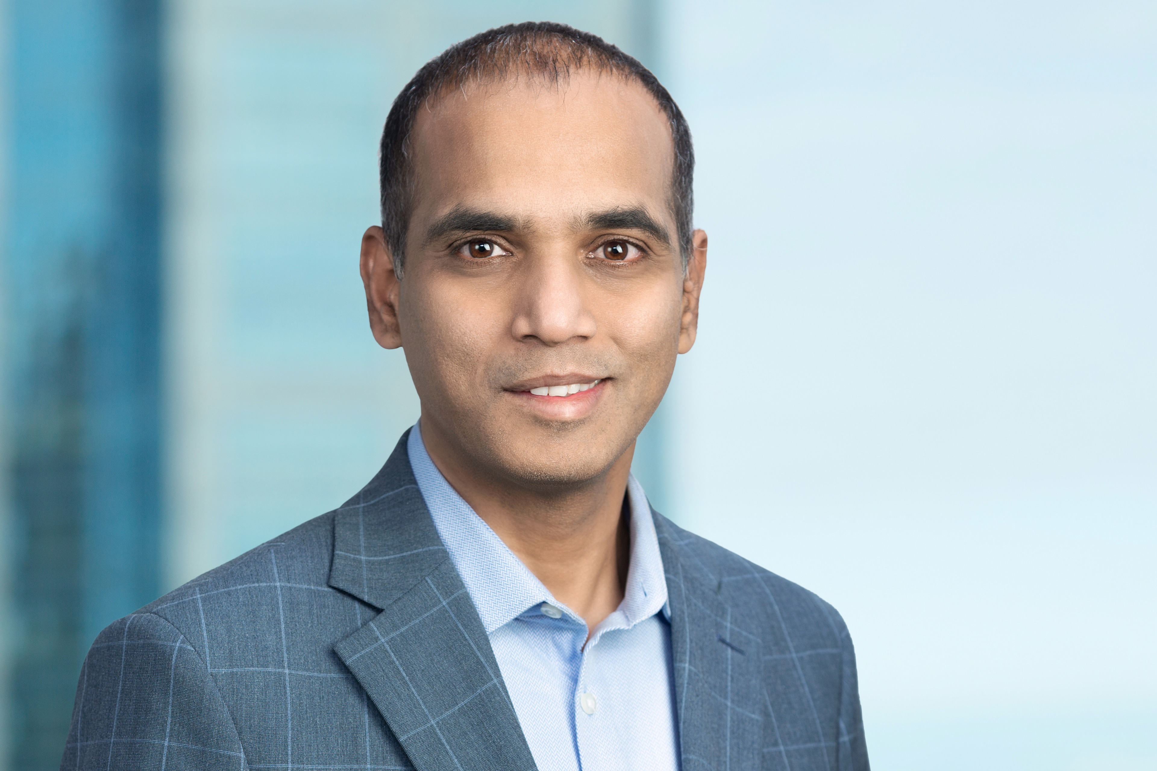 A photographic portrait of Pradeep Karpur