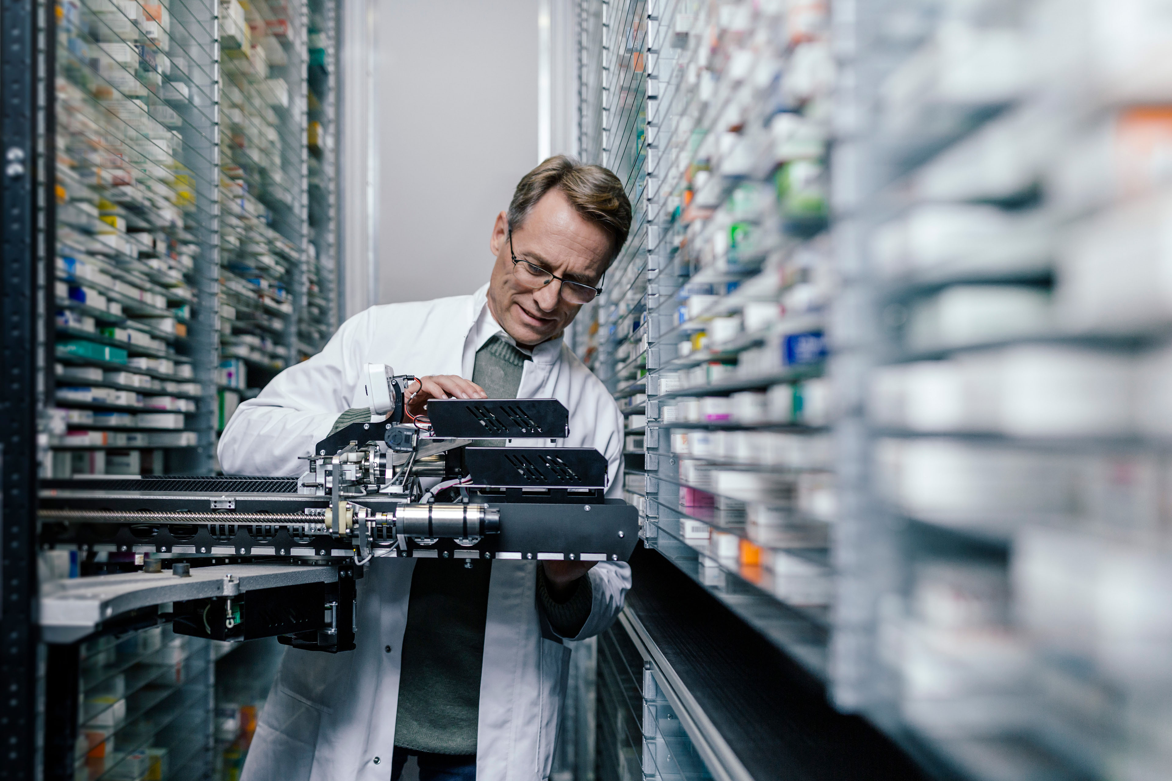 pharmacist in a laboratory