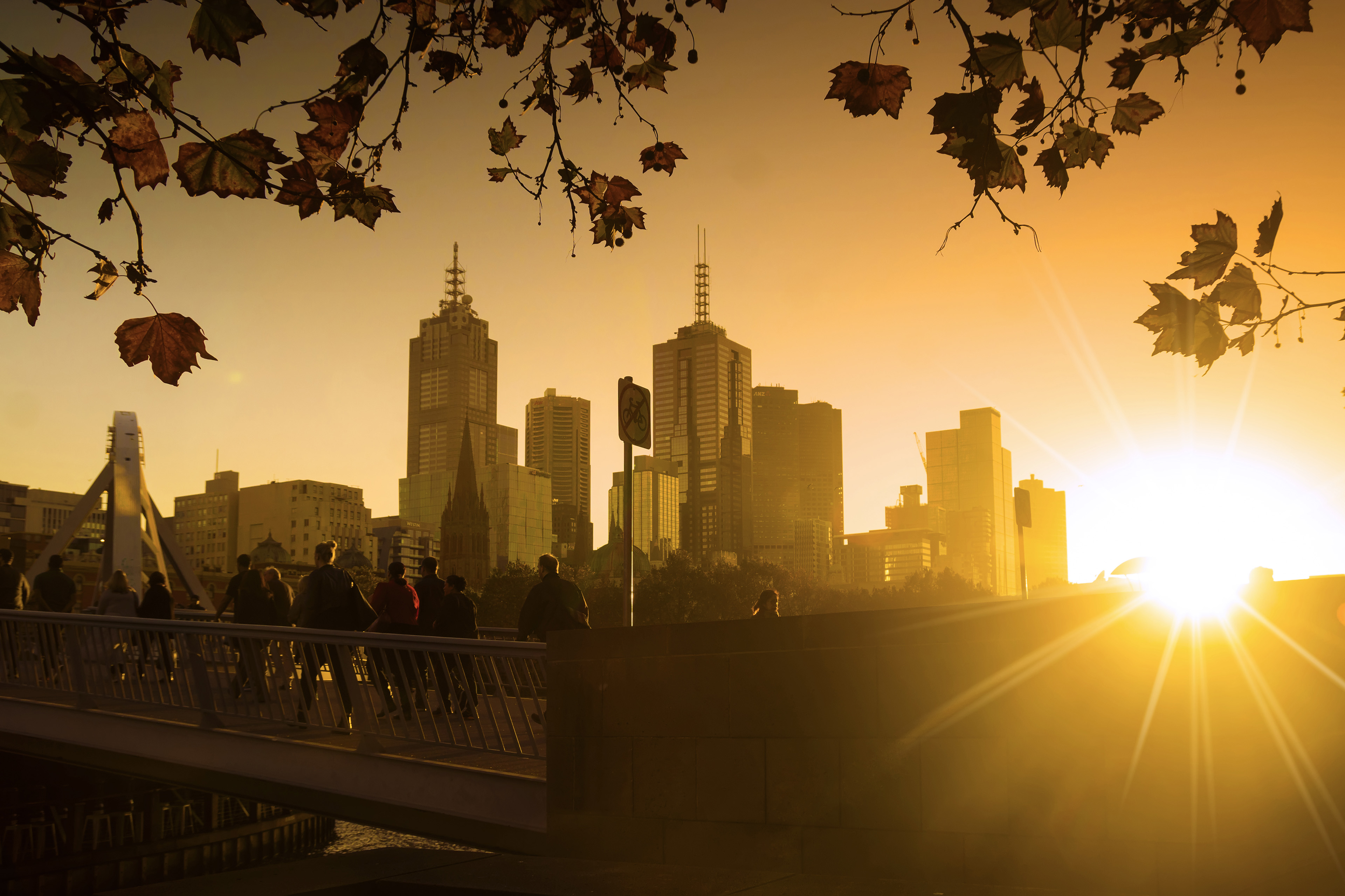Melbourne ved solopgang