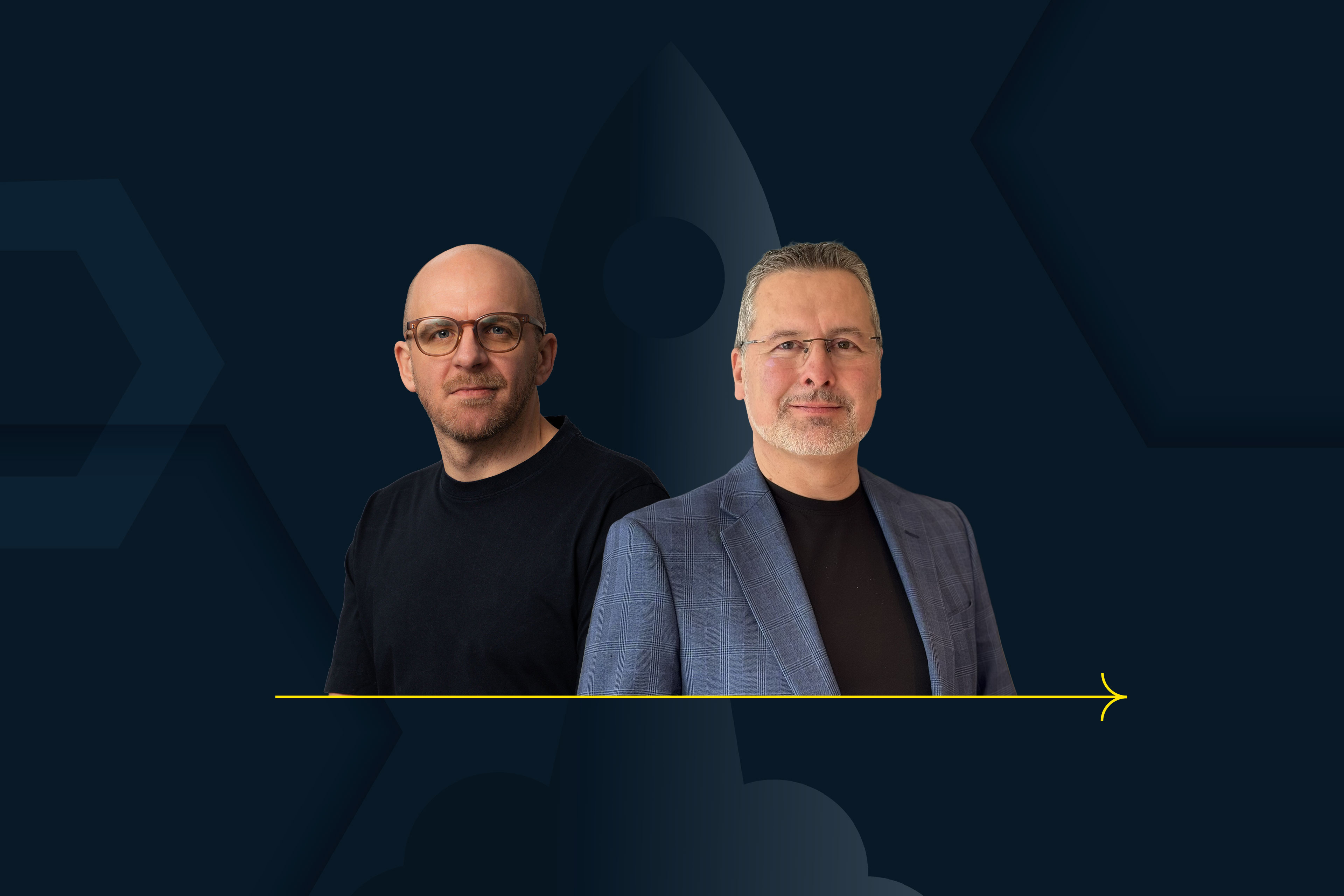 Personen vor dunklem Hintergrund