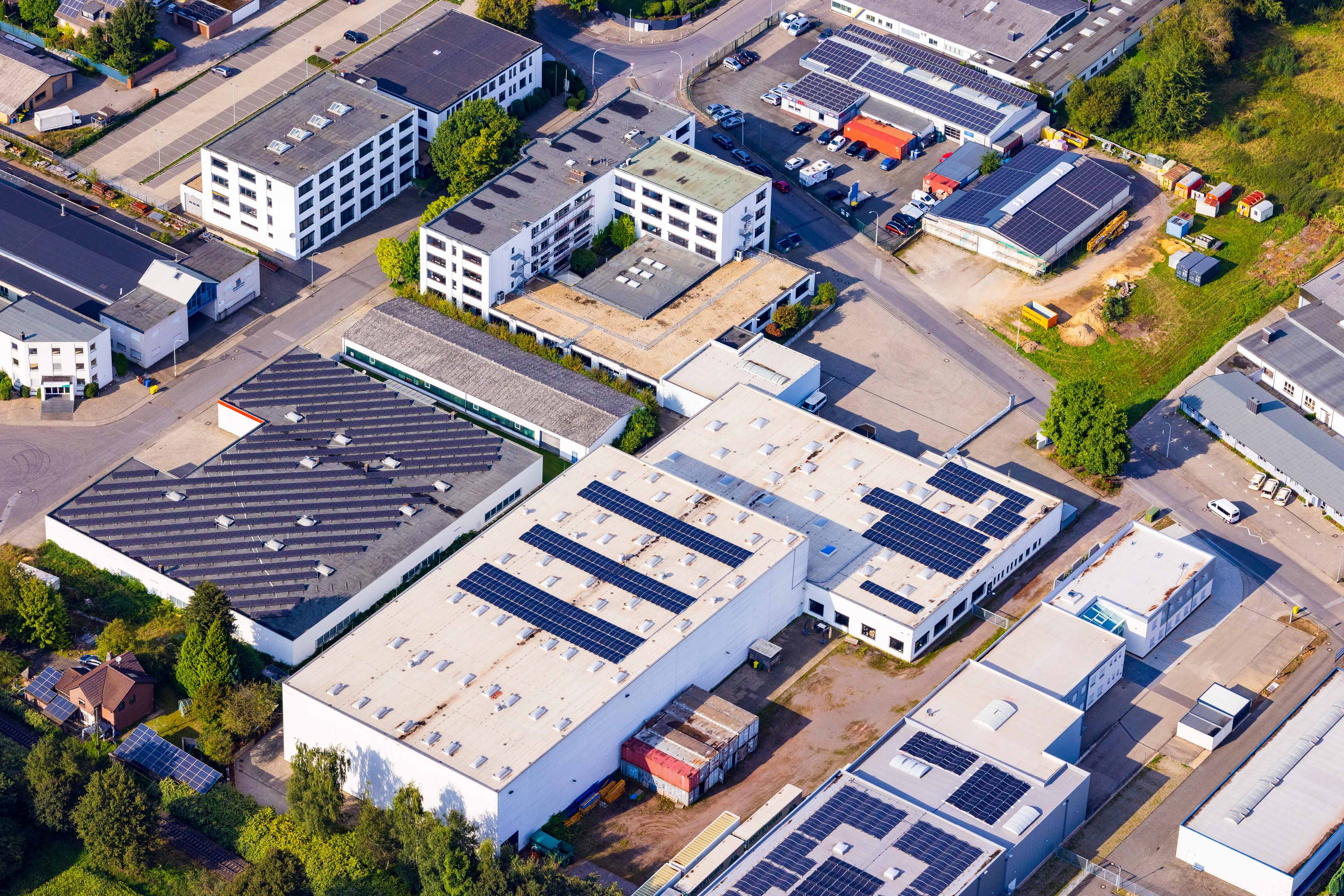 Gewerbepark im Gewerbegebiet an der Strasse Berger Feld in Nordrhein-Westfalen