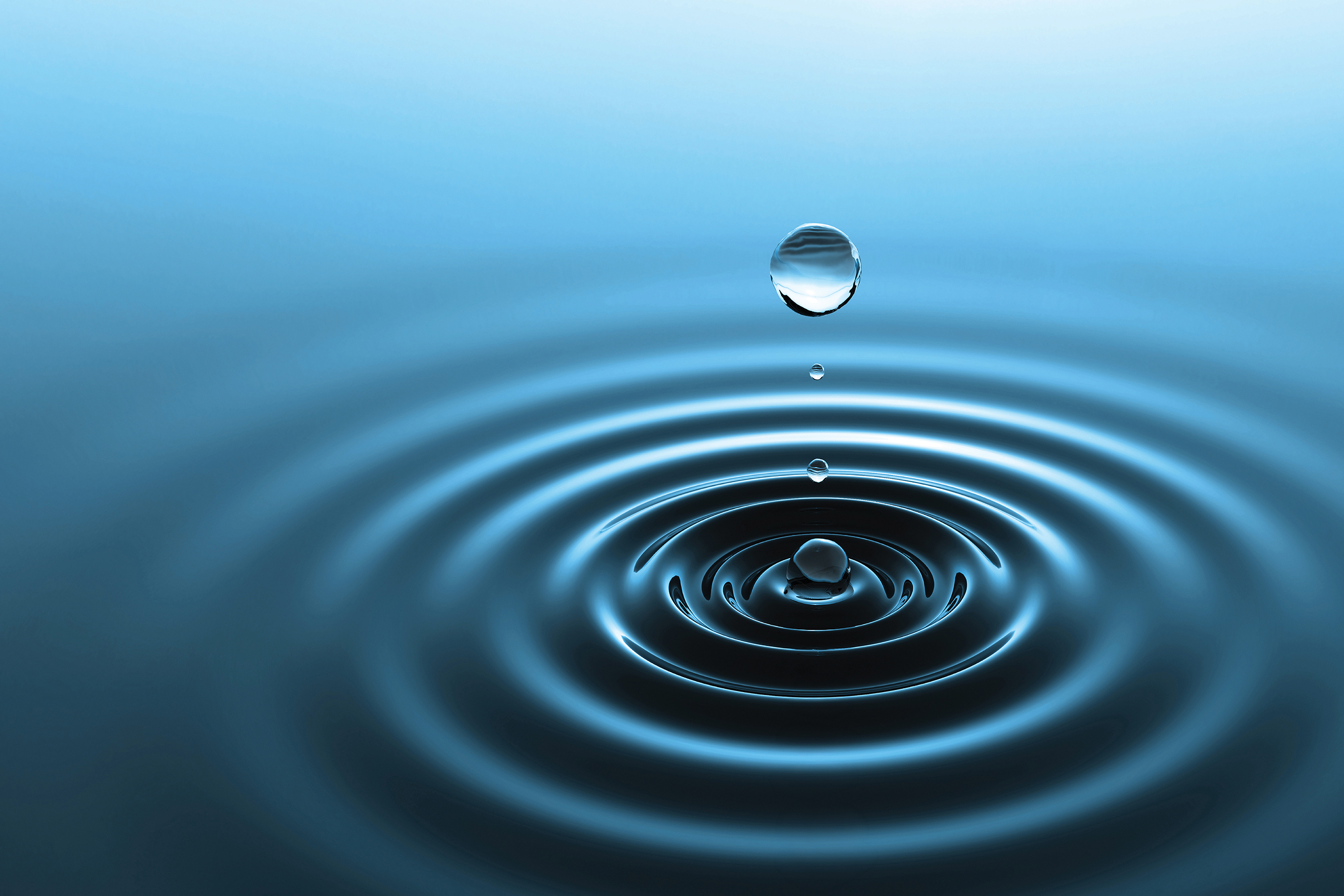 a drop of water making ripples