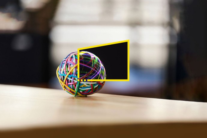 Reframe your future rubber band ball data word metadata image
