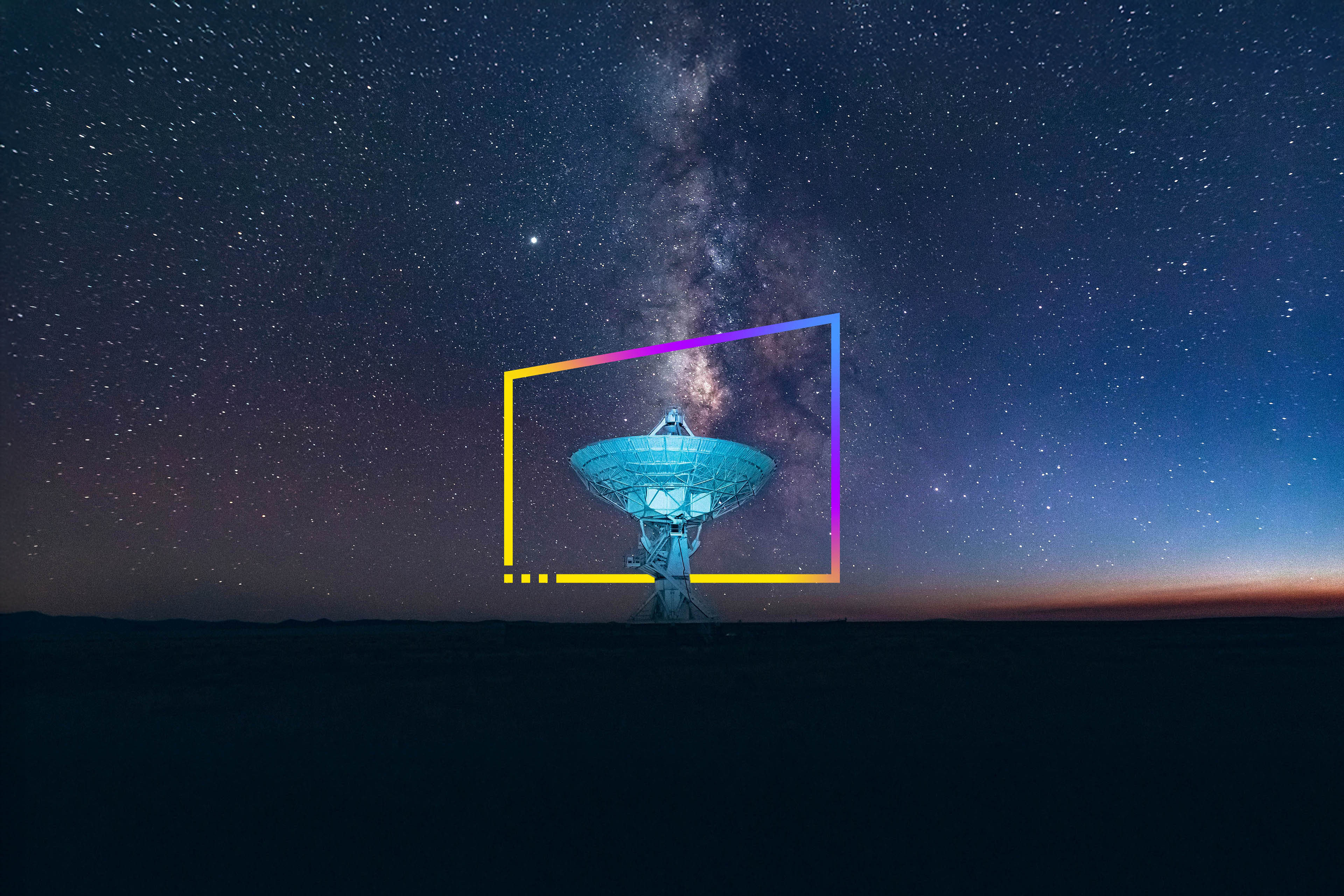 satlite moving threw portals in different shapes, in minimalistic studio setting in vivid colours