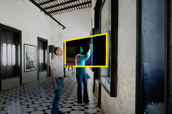 Reframe your future art gallery touchscreen