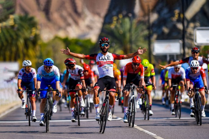 Fernando gaviria poses during the 6th stage of the tour of oman 2022