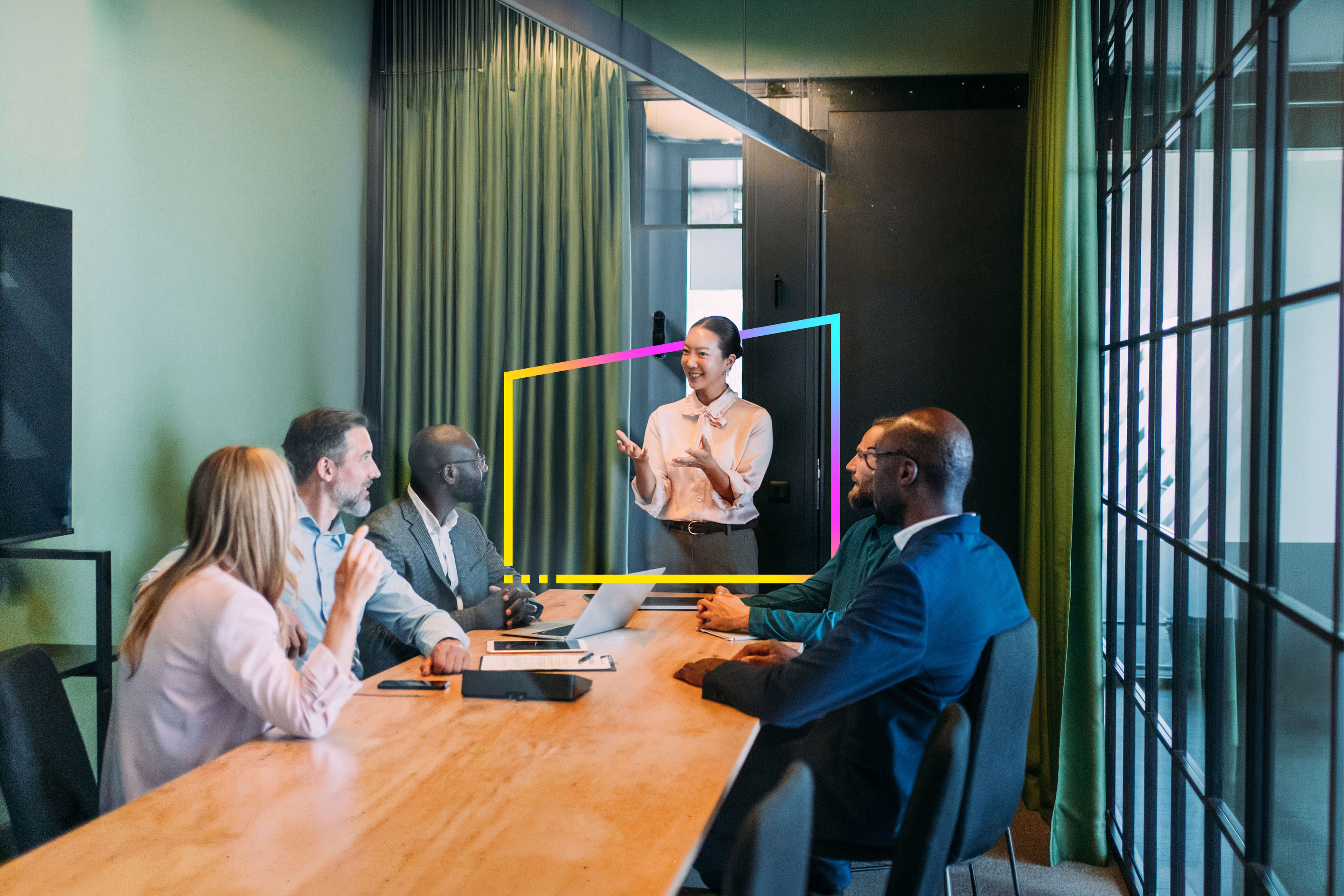 A team of professionals during a meeting