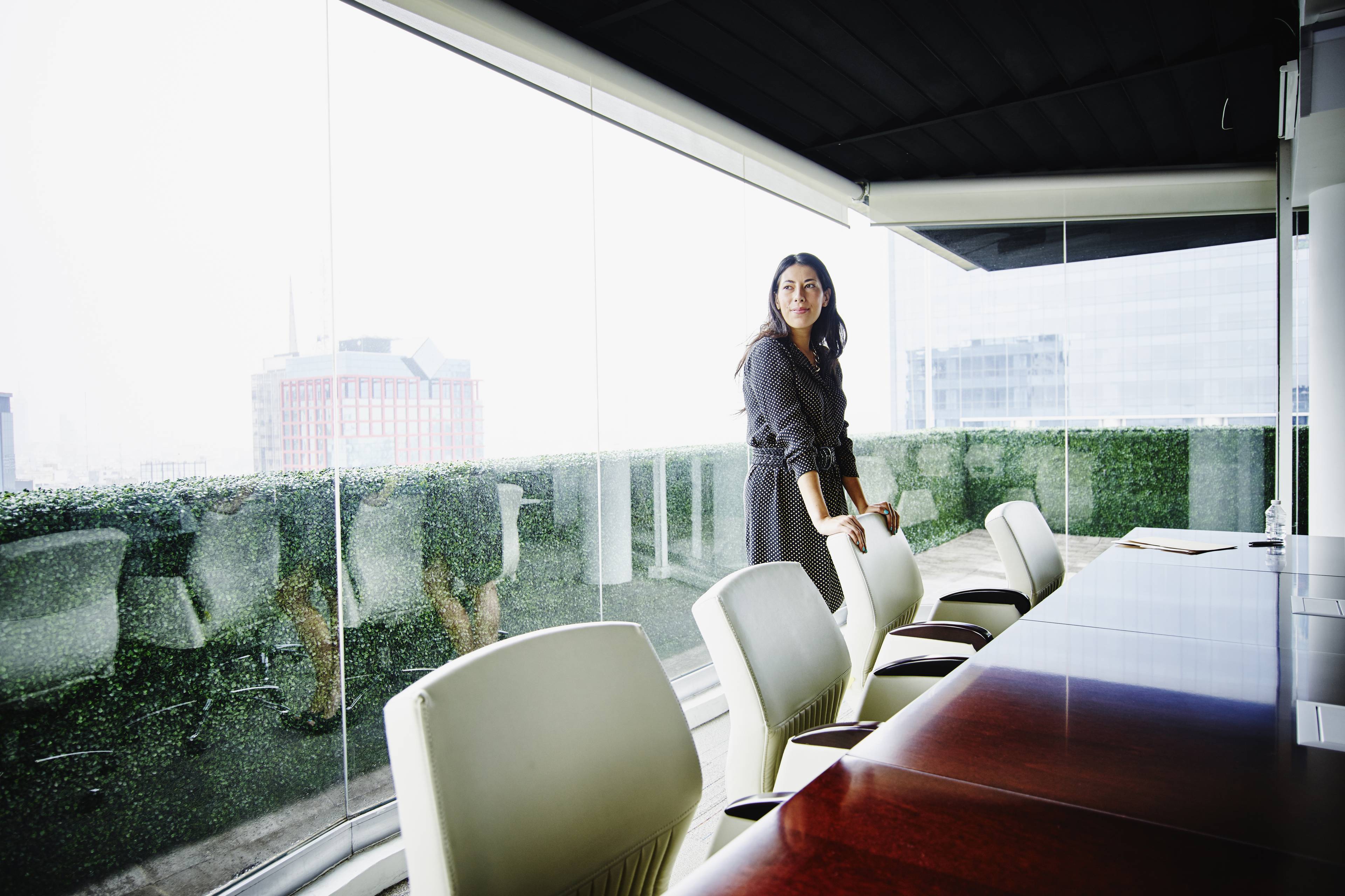 businesswoman in office conference room