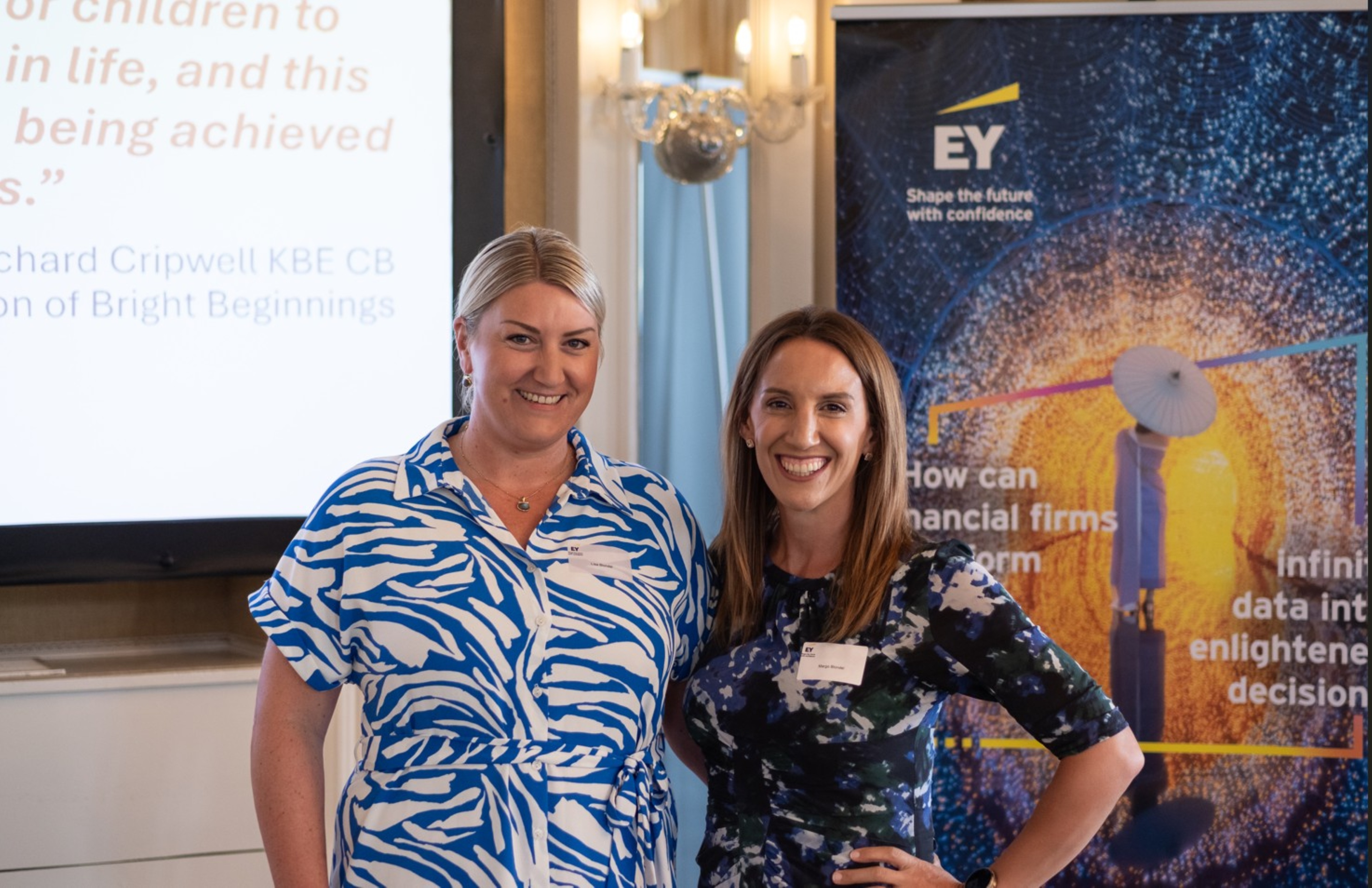 EY photograph of Lisa Blondel and Margo Blondel