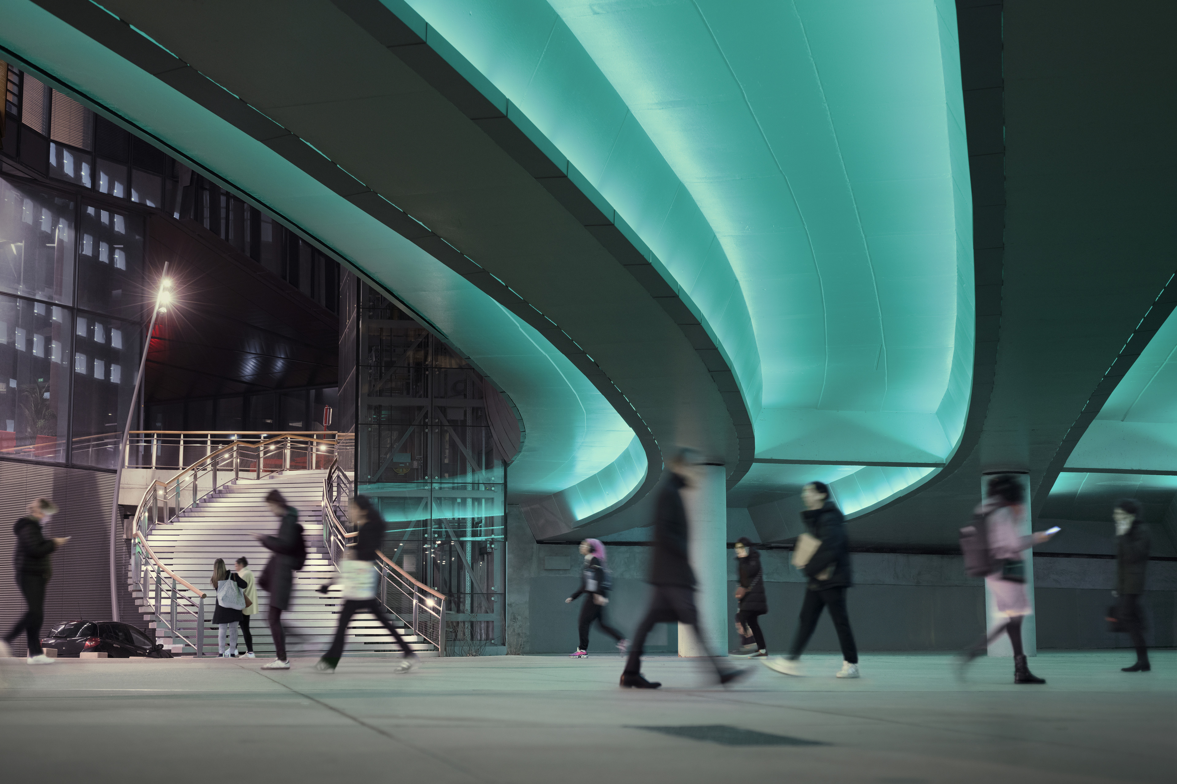 Work colleagues brainstorming in creative office