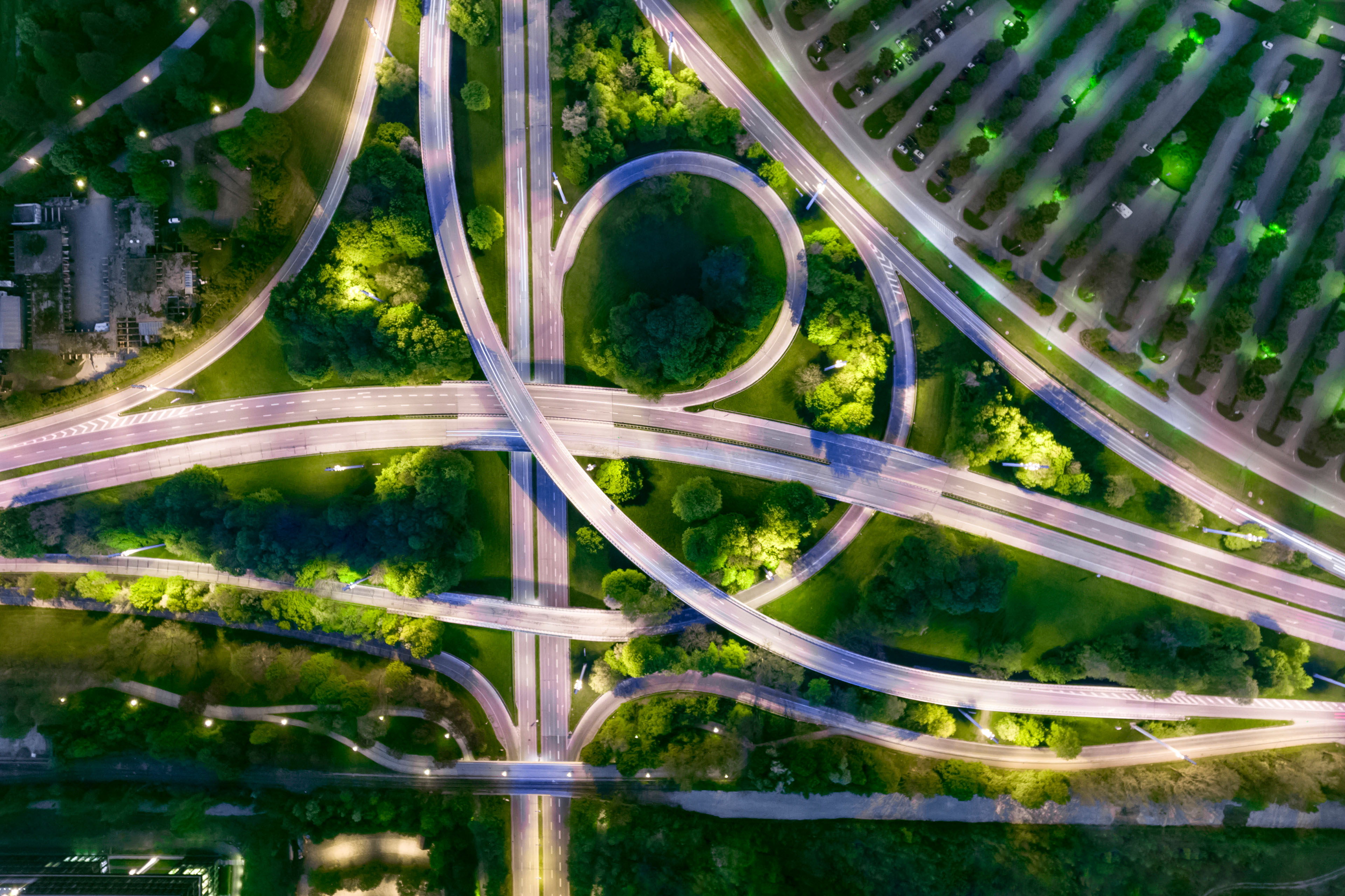 City of the future at night