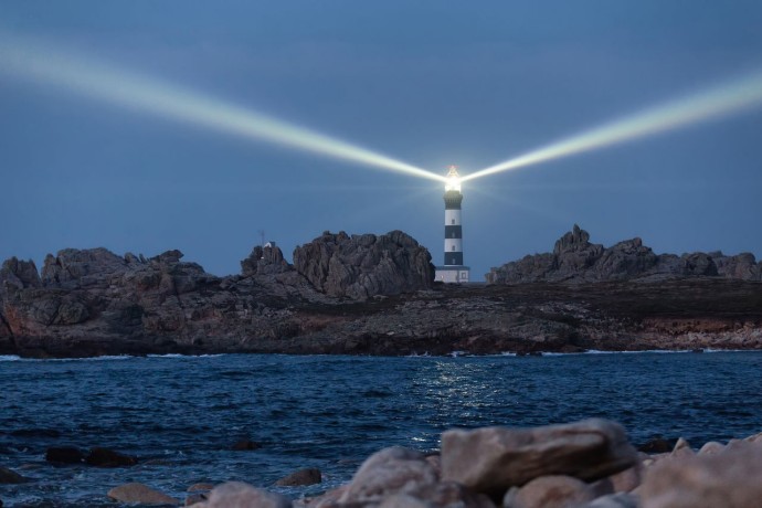 Lighted lighthouse
