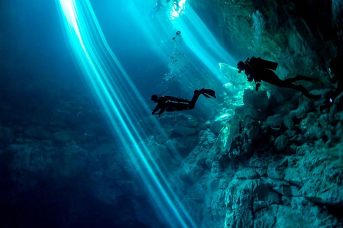 Ocean divers exploring