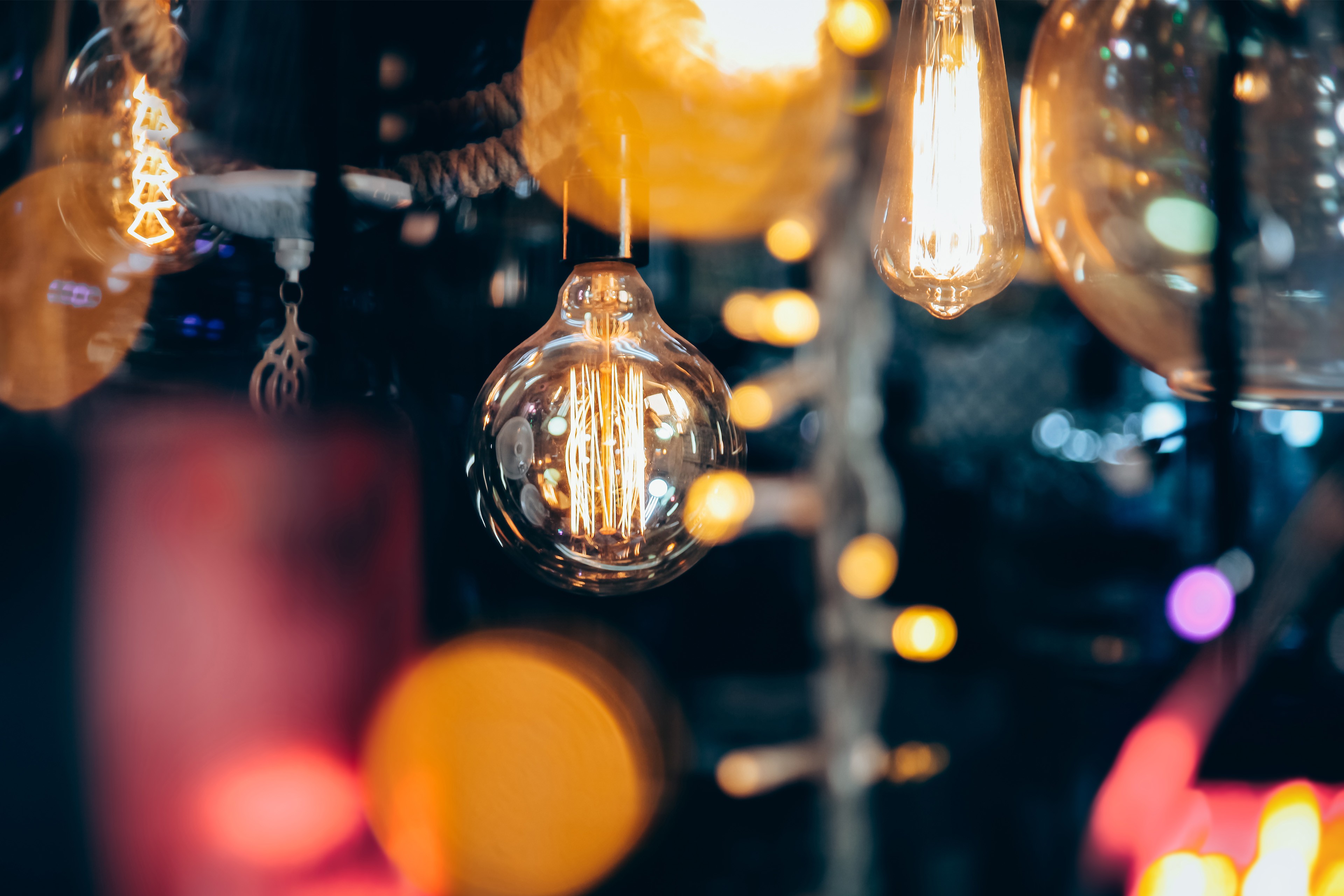 Light bulbs background