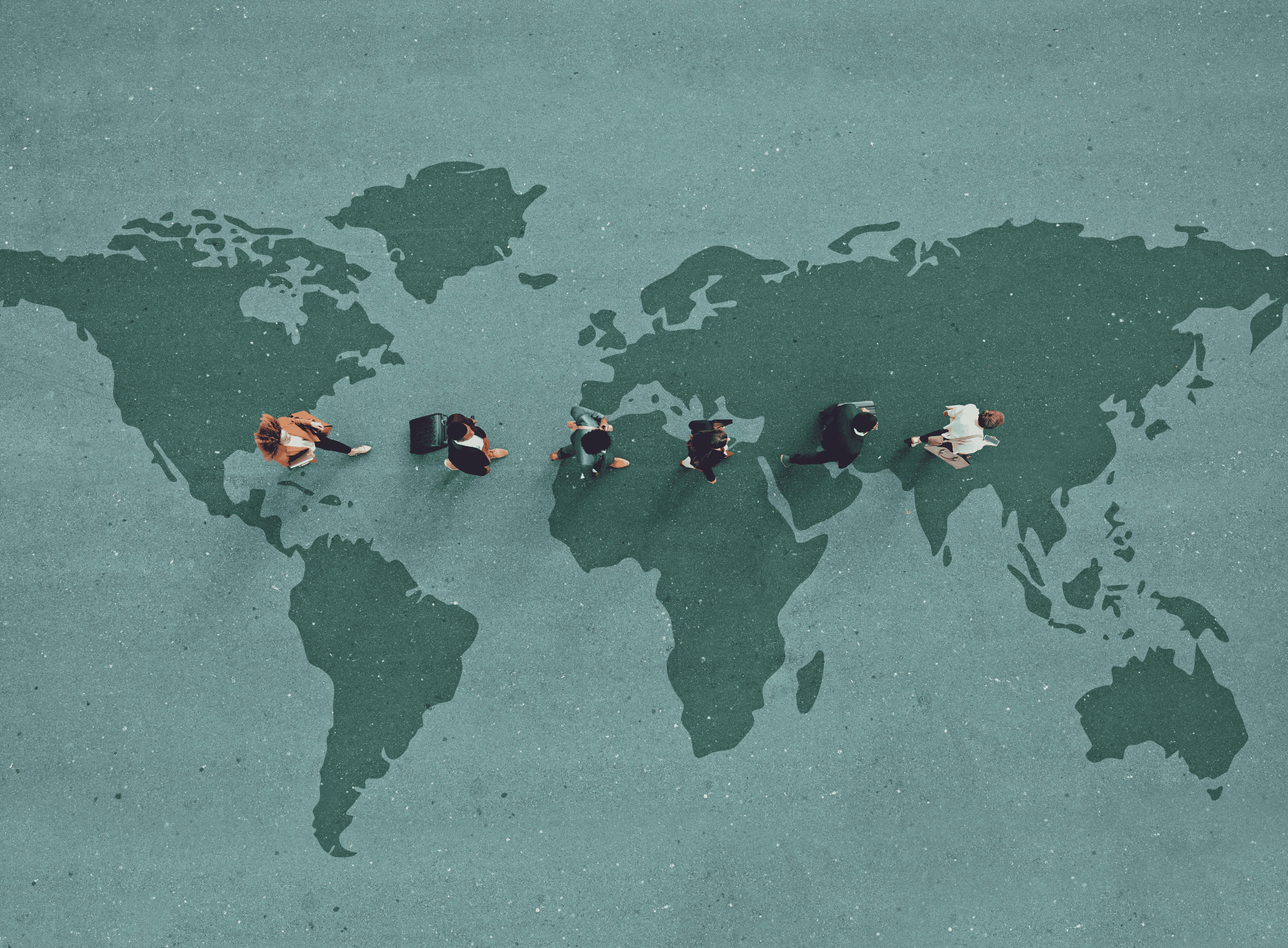 International. people, world map