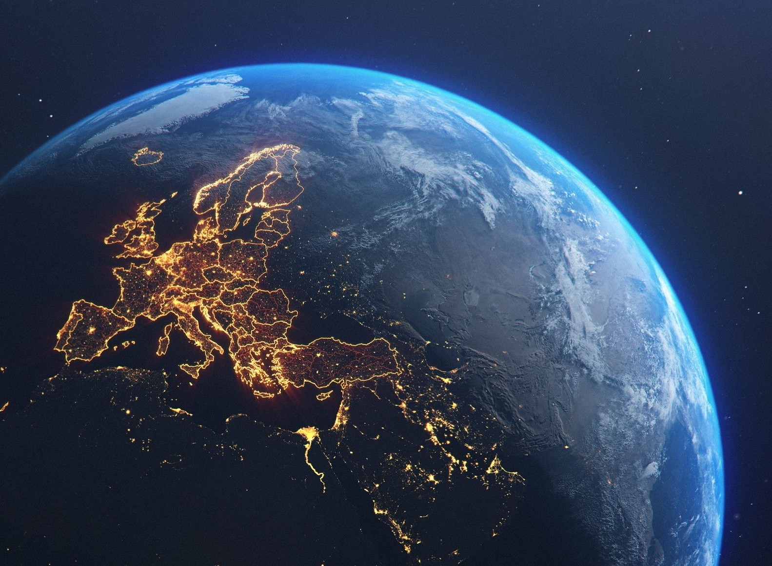 Dünya haritası ve gemi