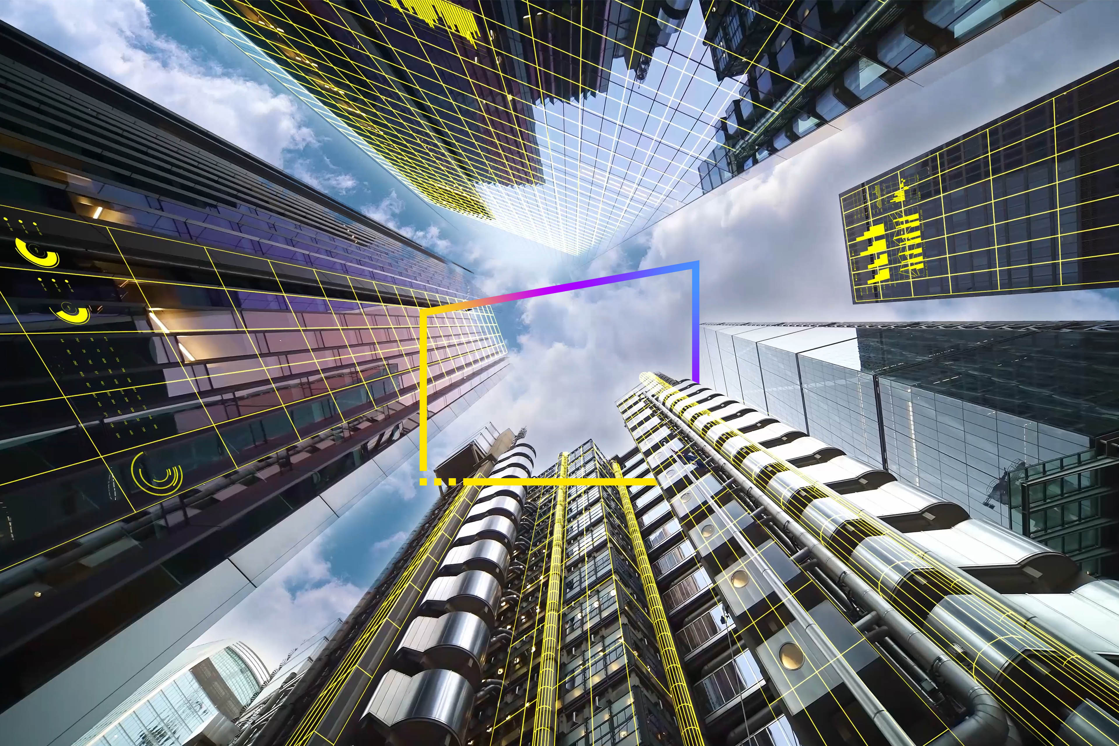 modern skyscrapers  in London