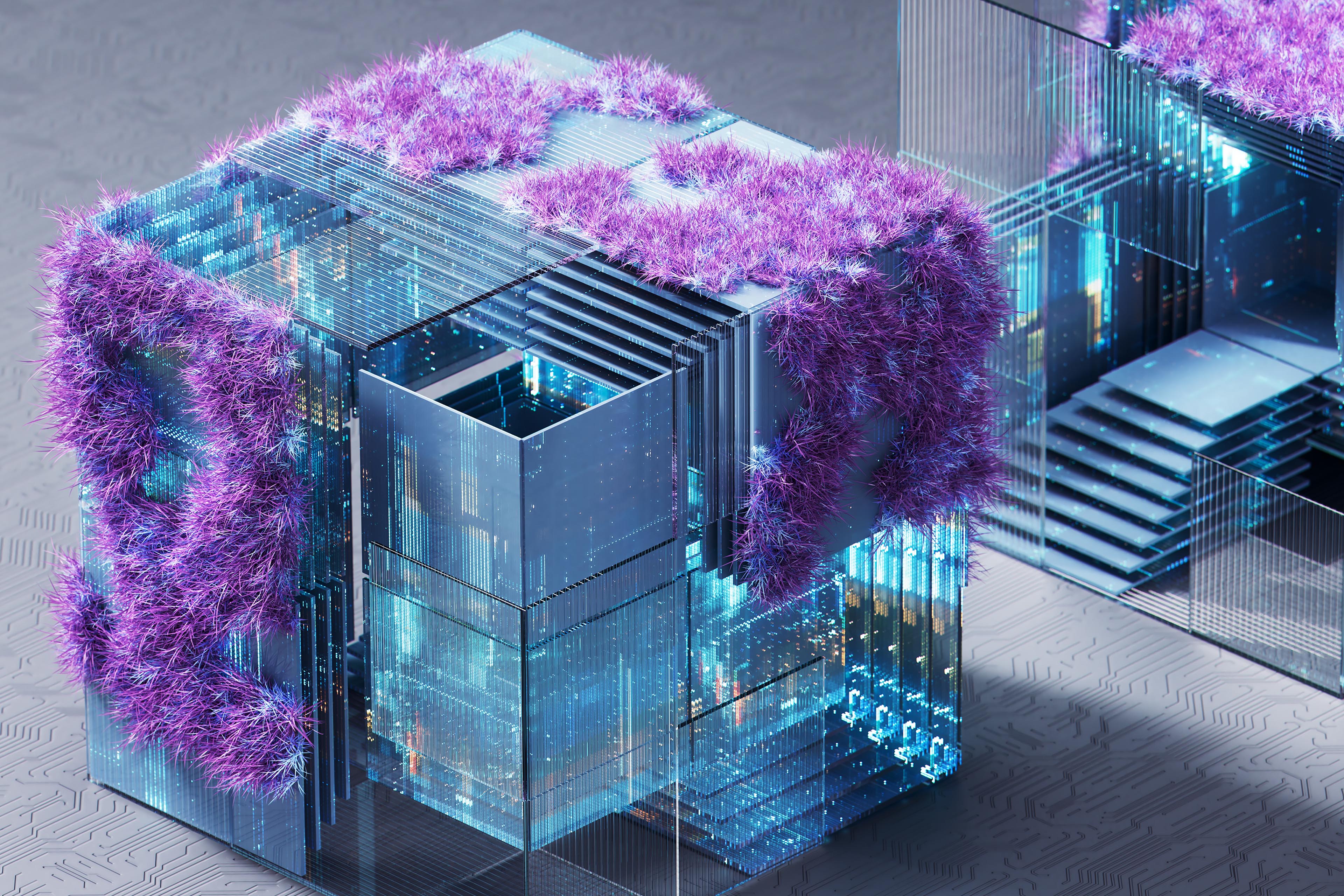 cubo moderno feito em cgi