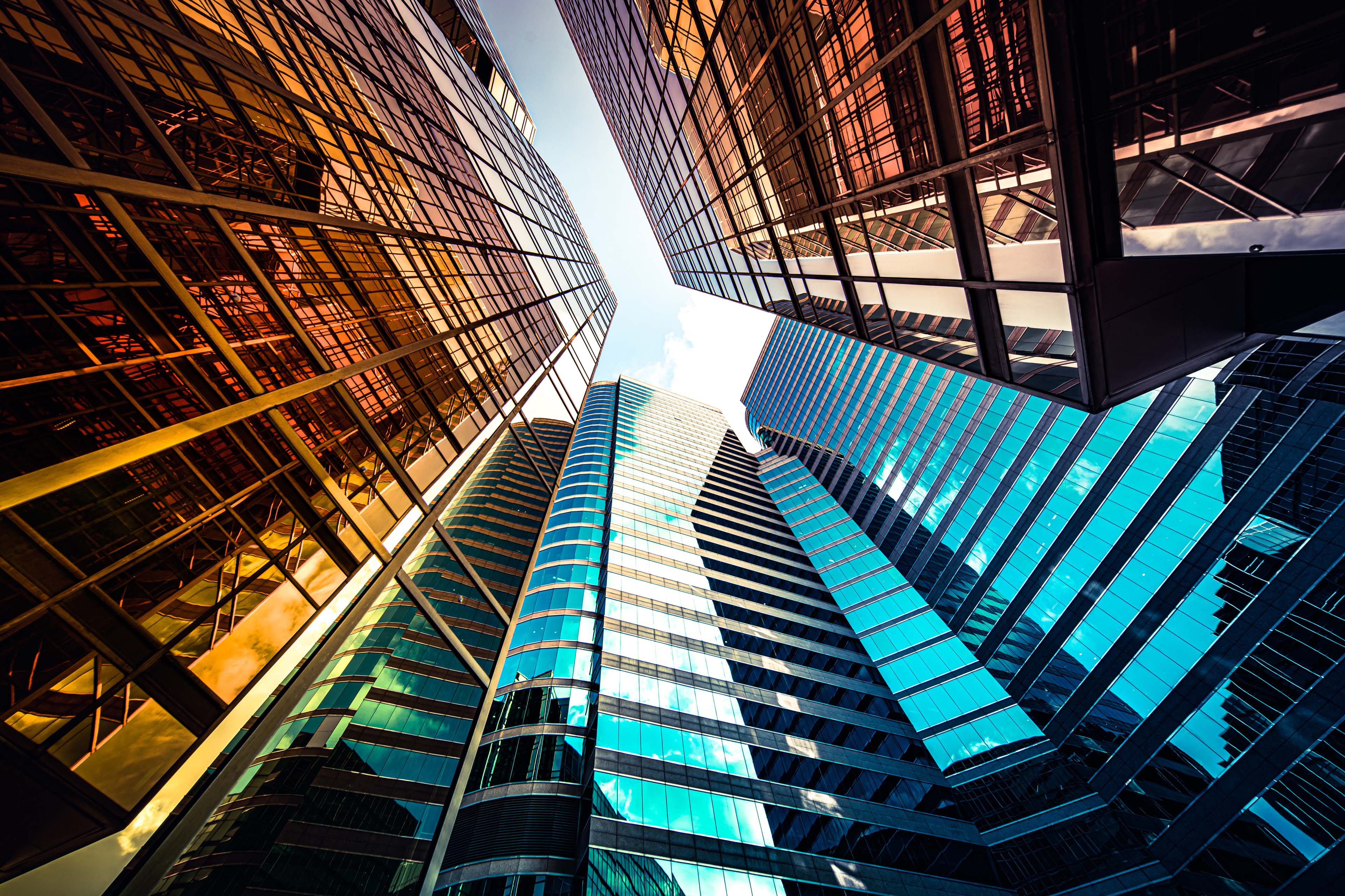 Man blickar ut över kontor