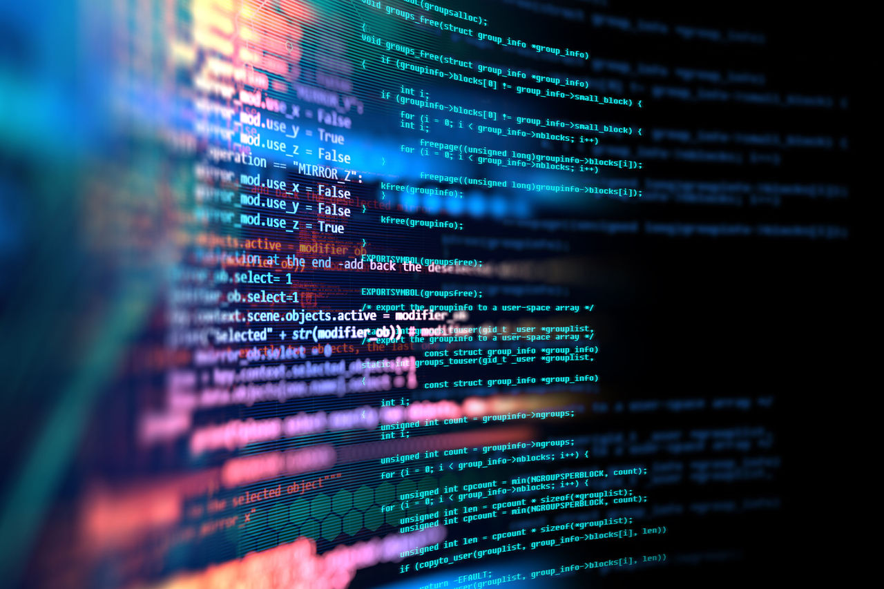 Programming code abstract technology background of software developer and  Computer script