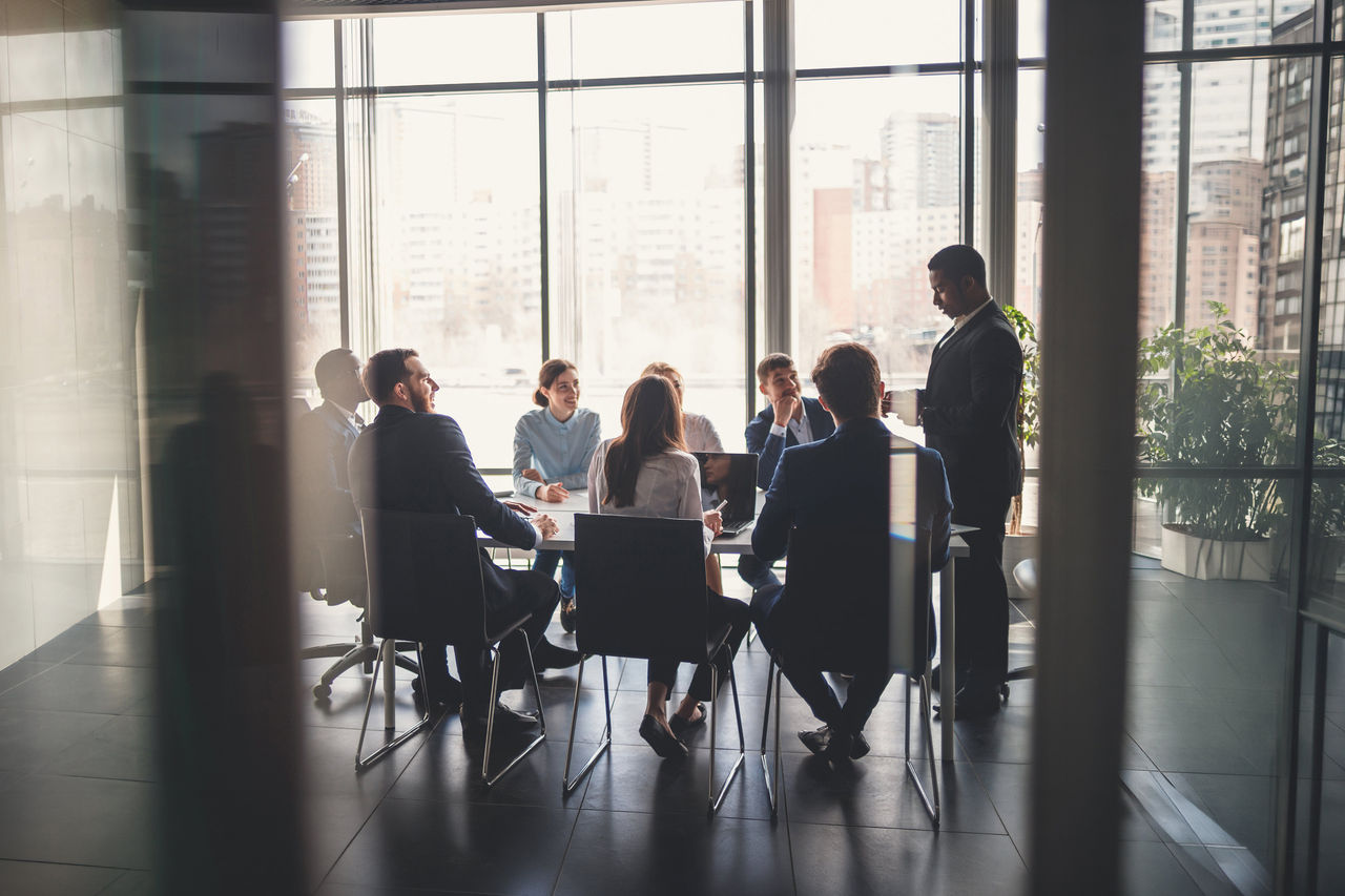 Business people working in conference room