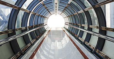 People working at office building in London